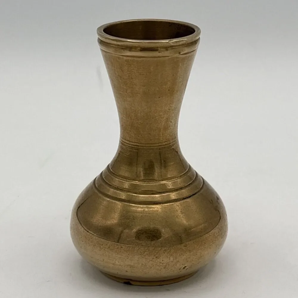 Vintage Miniature Brass Vase 3.2